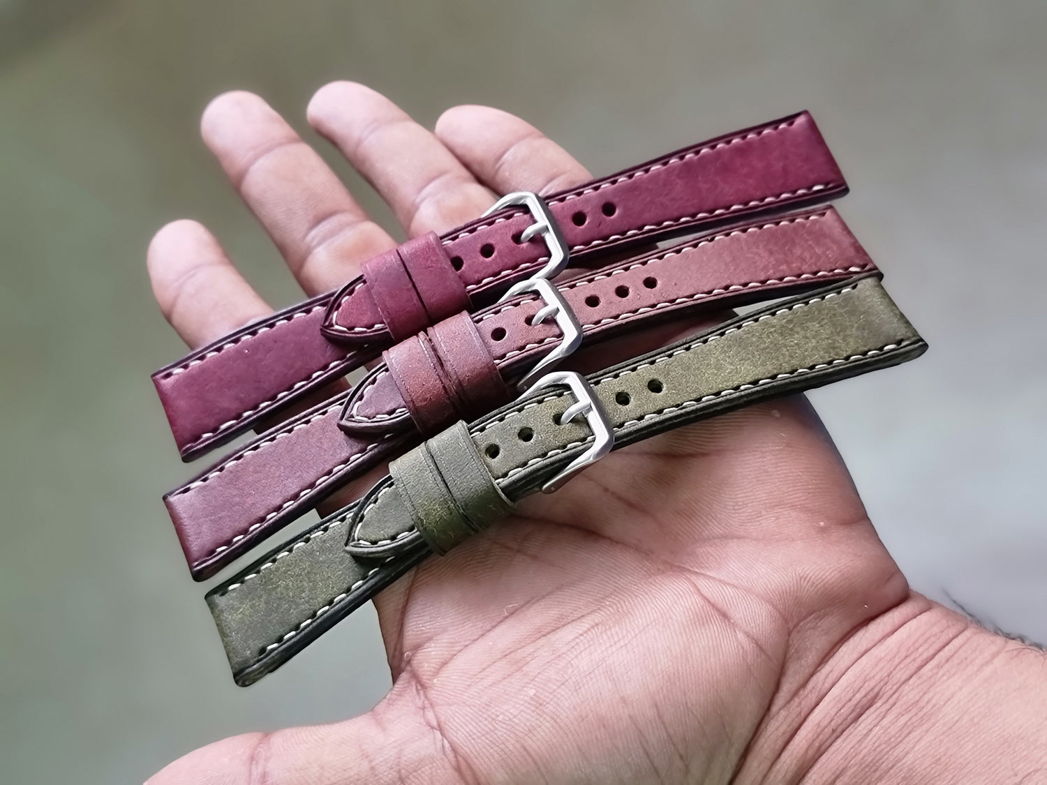 handmade leather watch straps made in finest quality Italian full grain leather