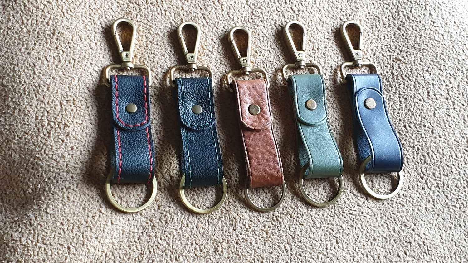 Leather keychains