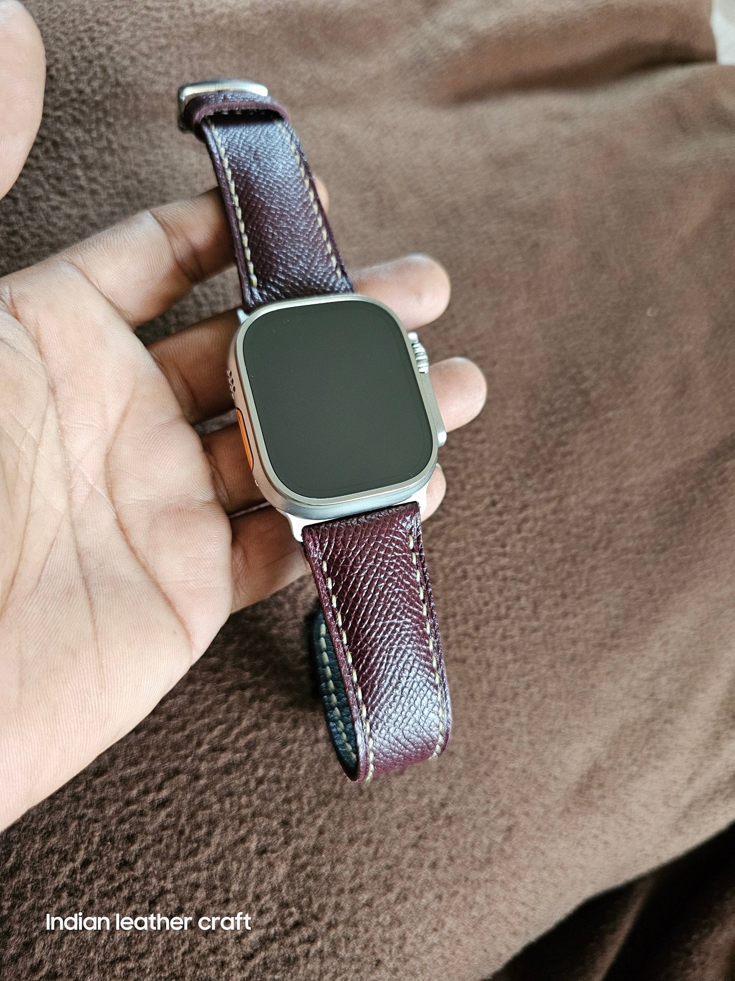 Indianleathercraft applewatchband Epsom leather apple watch bands