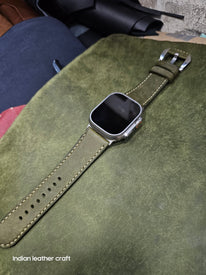 Buy E LV Watch Leather Strap Band with Adapter for Apple Watch 42mm - Brown  Online at desertcartINDIA