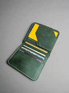 Indianleathercraft Green Handmade green leather wallet