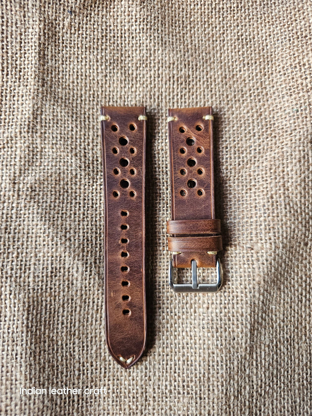 Indianleathercraft Bronze Handmade vintage racing strap