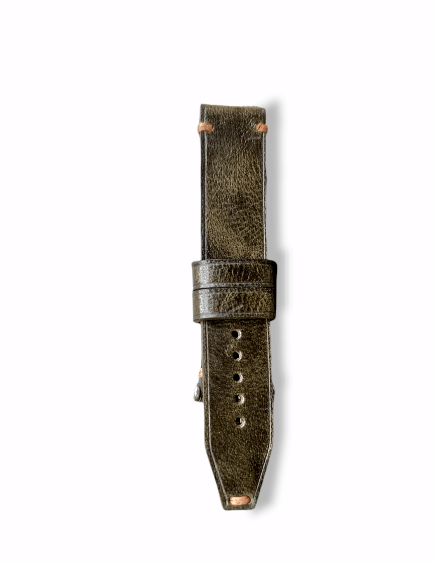 Indianleathercraft leather strap Vintage military green leather strap