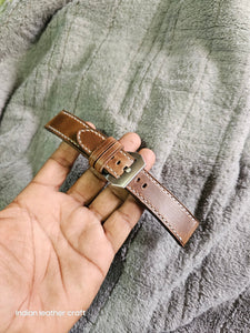 Indianleathercraft Natural / 22mm Horween leather watch strap