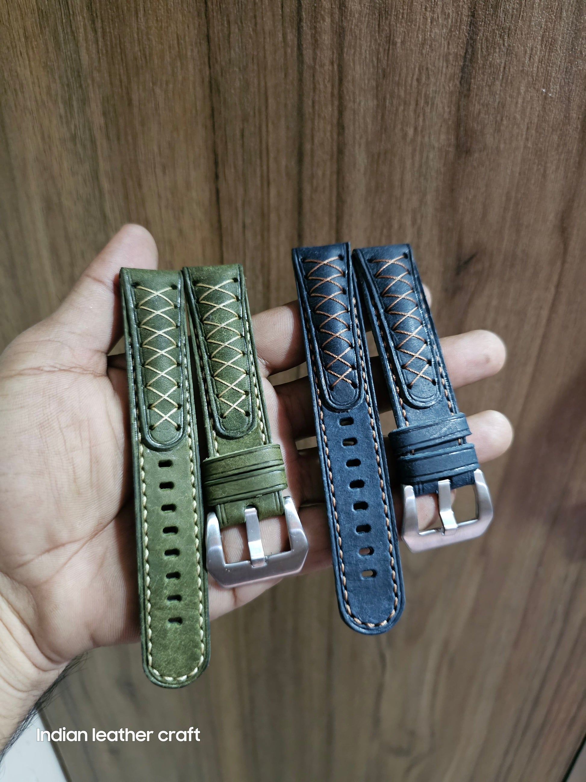 Indianleathercraft Watch Bands Fullgrain leather watch straps