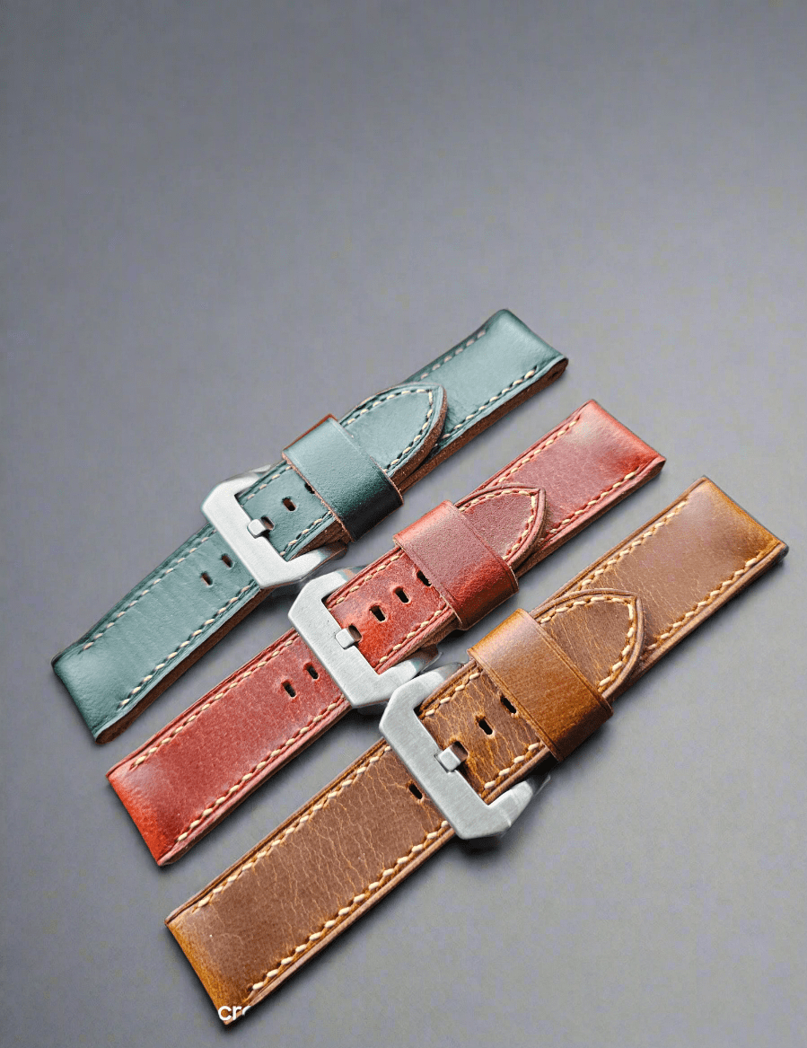 Indianleathercraft Watch Bands Handmade leather strap for luminor panerai