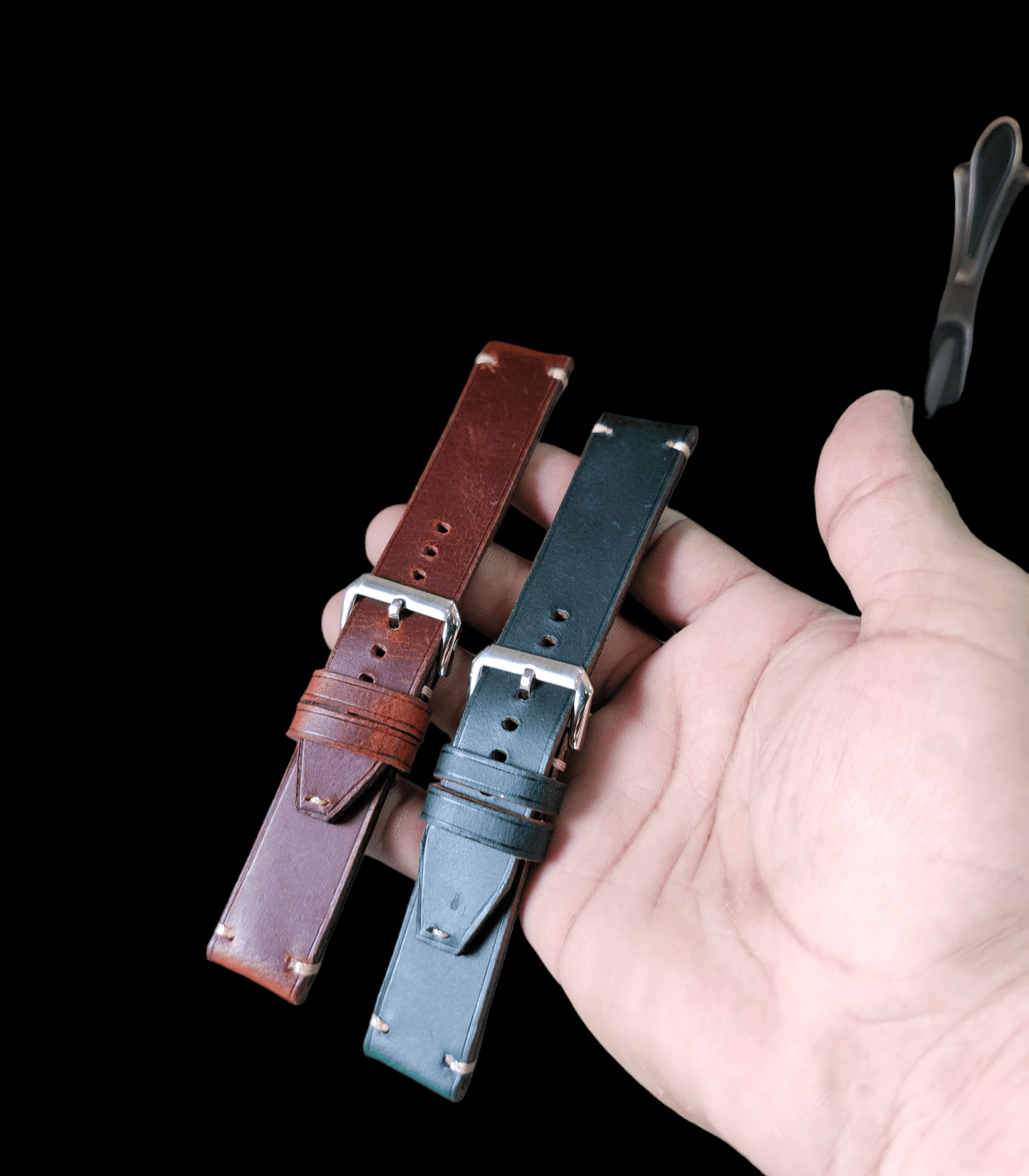 Indianleathercraft Watch Bands Handmade tobacco brown leather strap