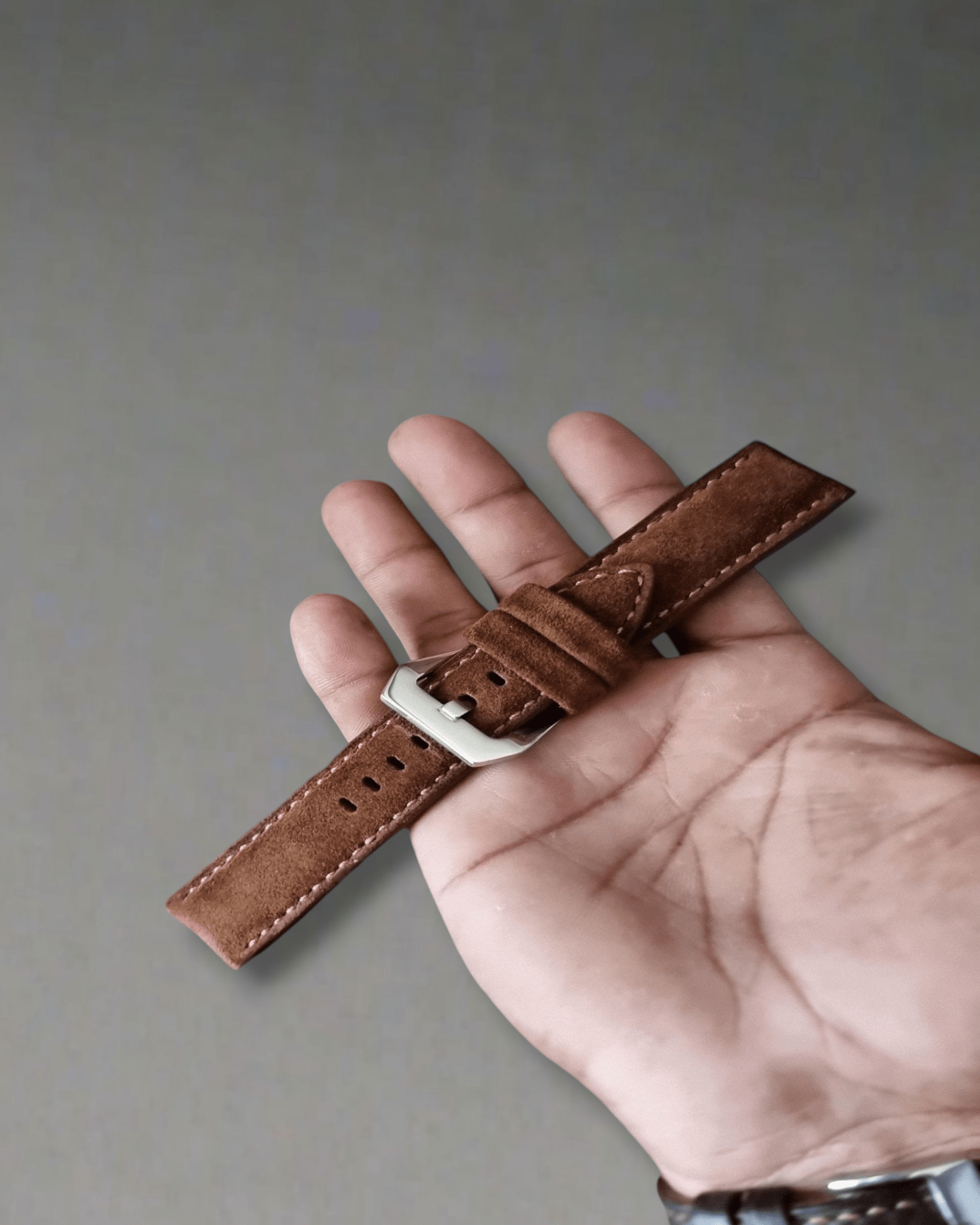 Indianleathercraft Watch Bands Suede leather strap for panerai