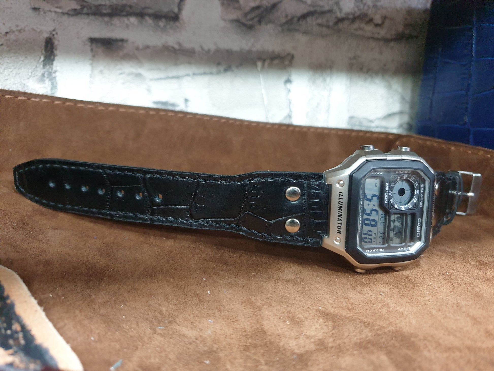 Indianleathercraft watch strap Handmade casio watch strap