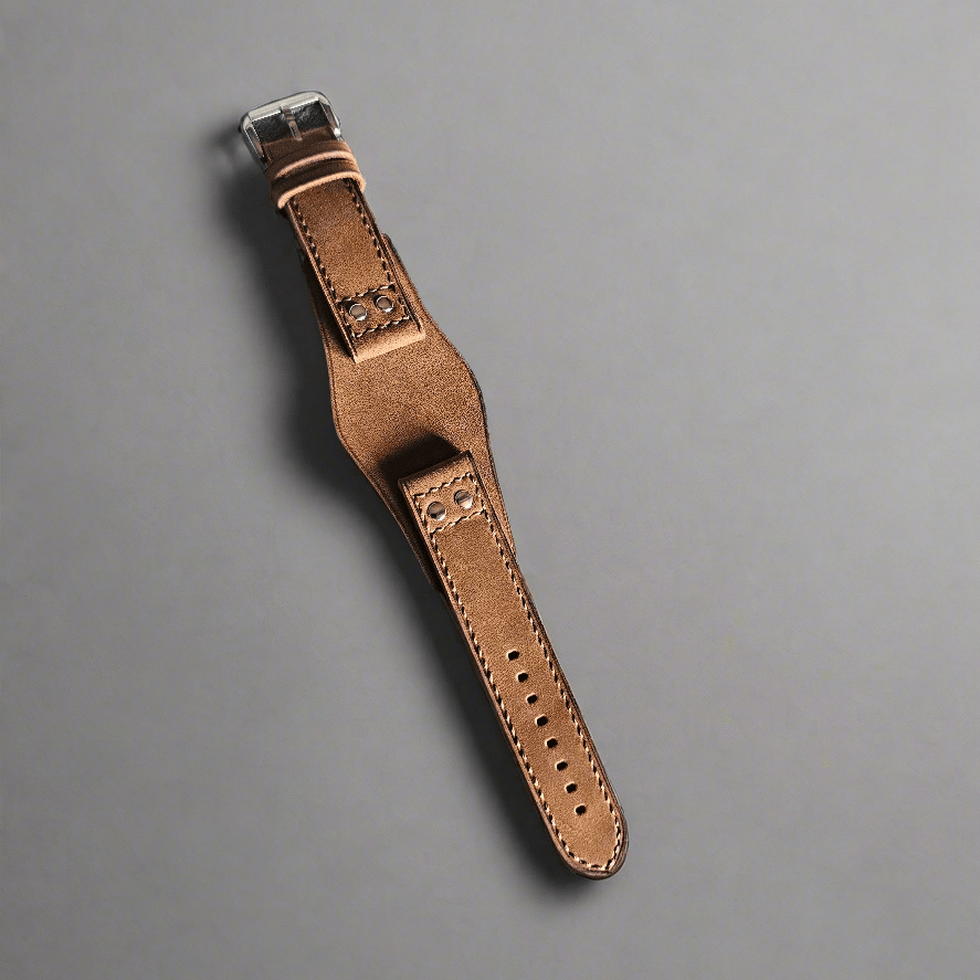 Indianleathercraft watch strap Light brown / 20mm Fossil watch straps handmade