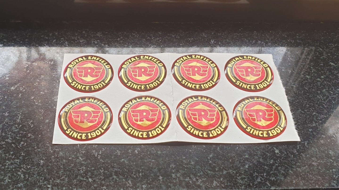 Indianleathercraft 2 pcs set Royal enfield logo stickers