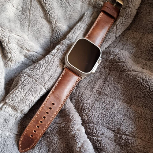 Indianleathercraft applestrap Coffee Brown Apple watch ultra strap