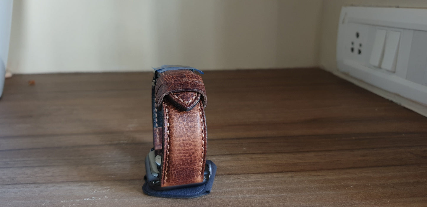 Crazy horse leather Apple watch strap - Indianleathercraft