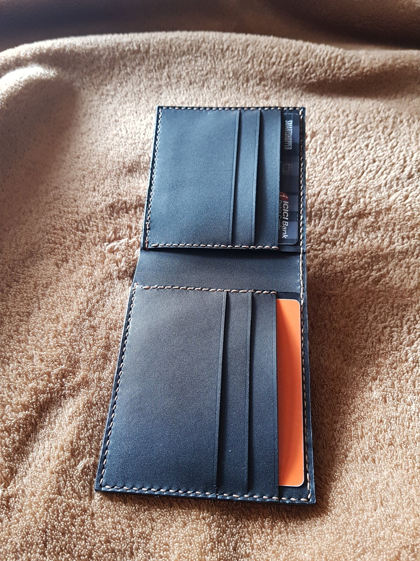 Black leather wallet - Indianleathercraft