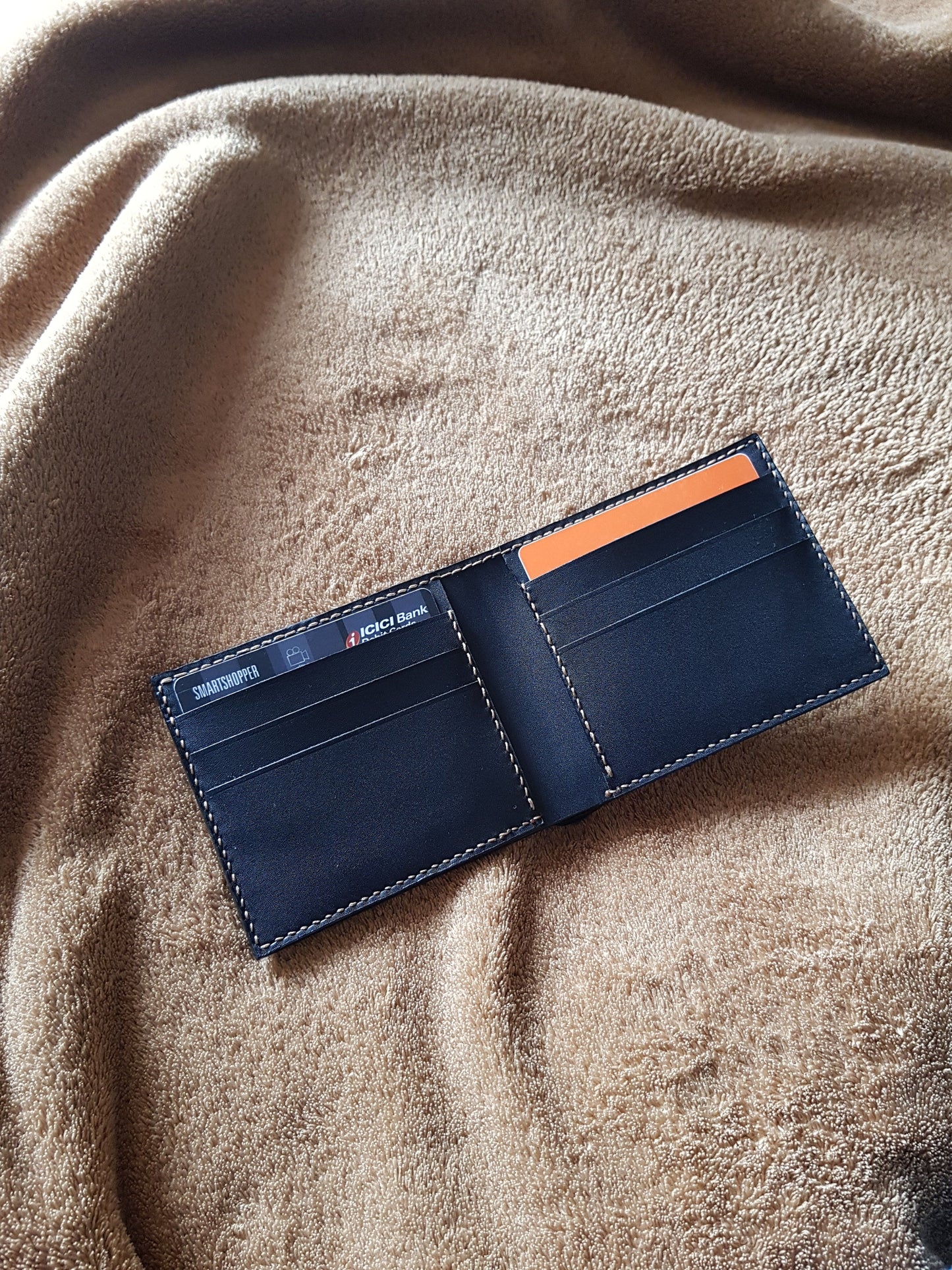 Black leather wallet - Indianleathercraft