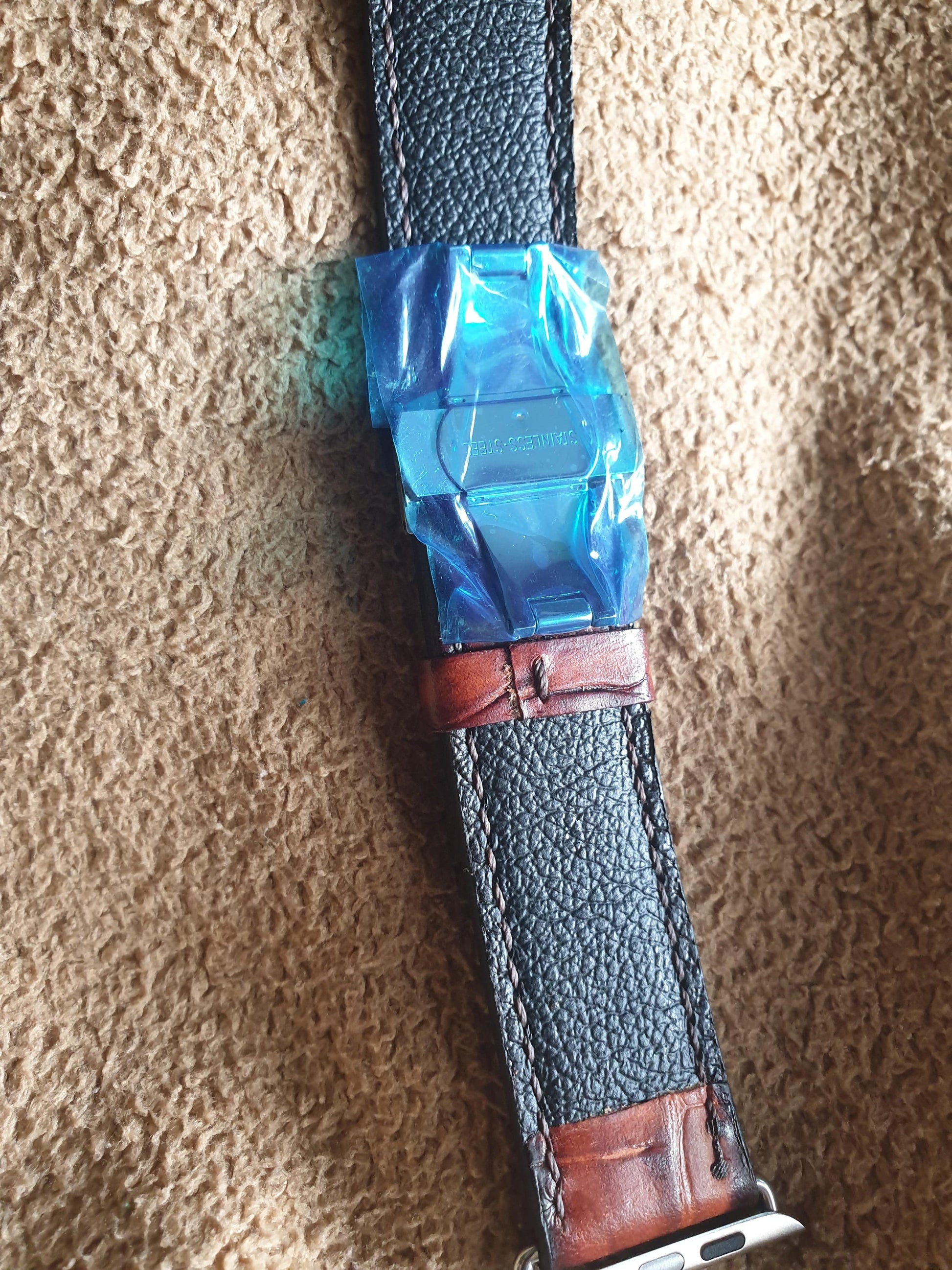 Indianleathercraft Full grain leather apple watch strap