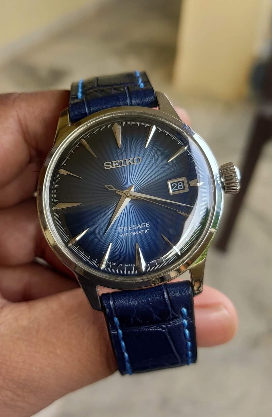 handmade seiko leather strap