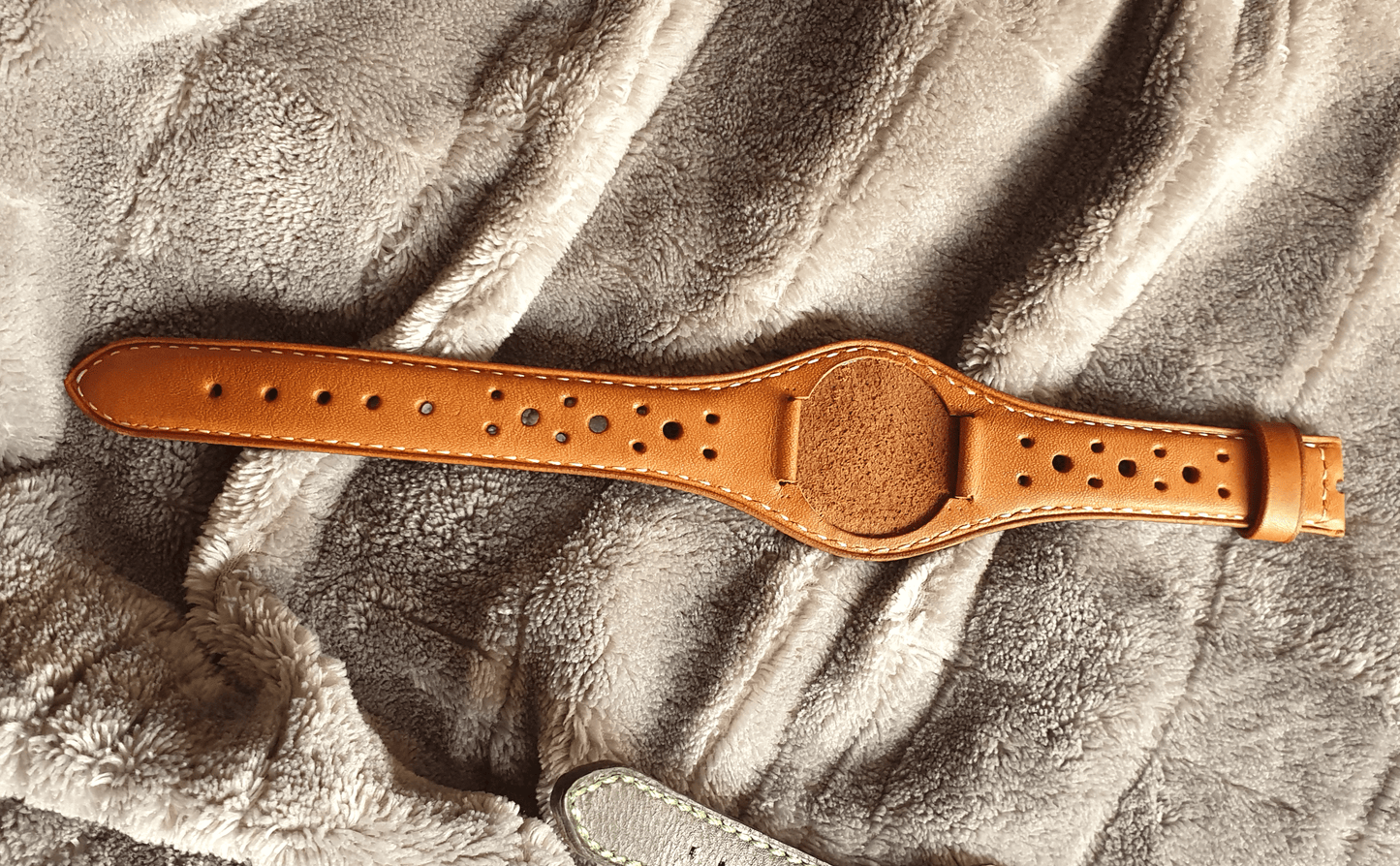 Indianleathercraft Handmade bund rally leather strap