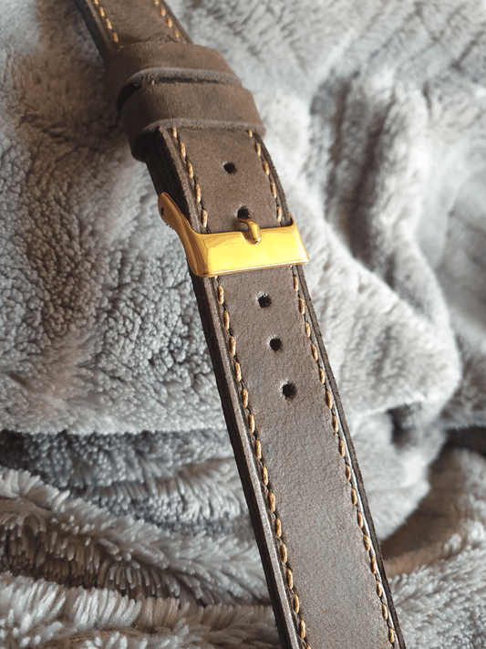 Indianleathercraft handmade coffee brown leather strap