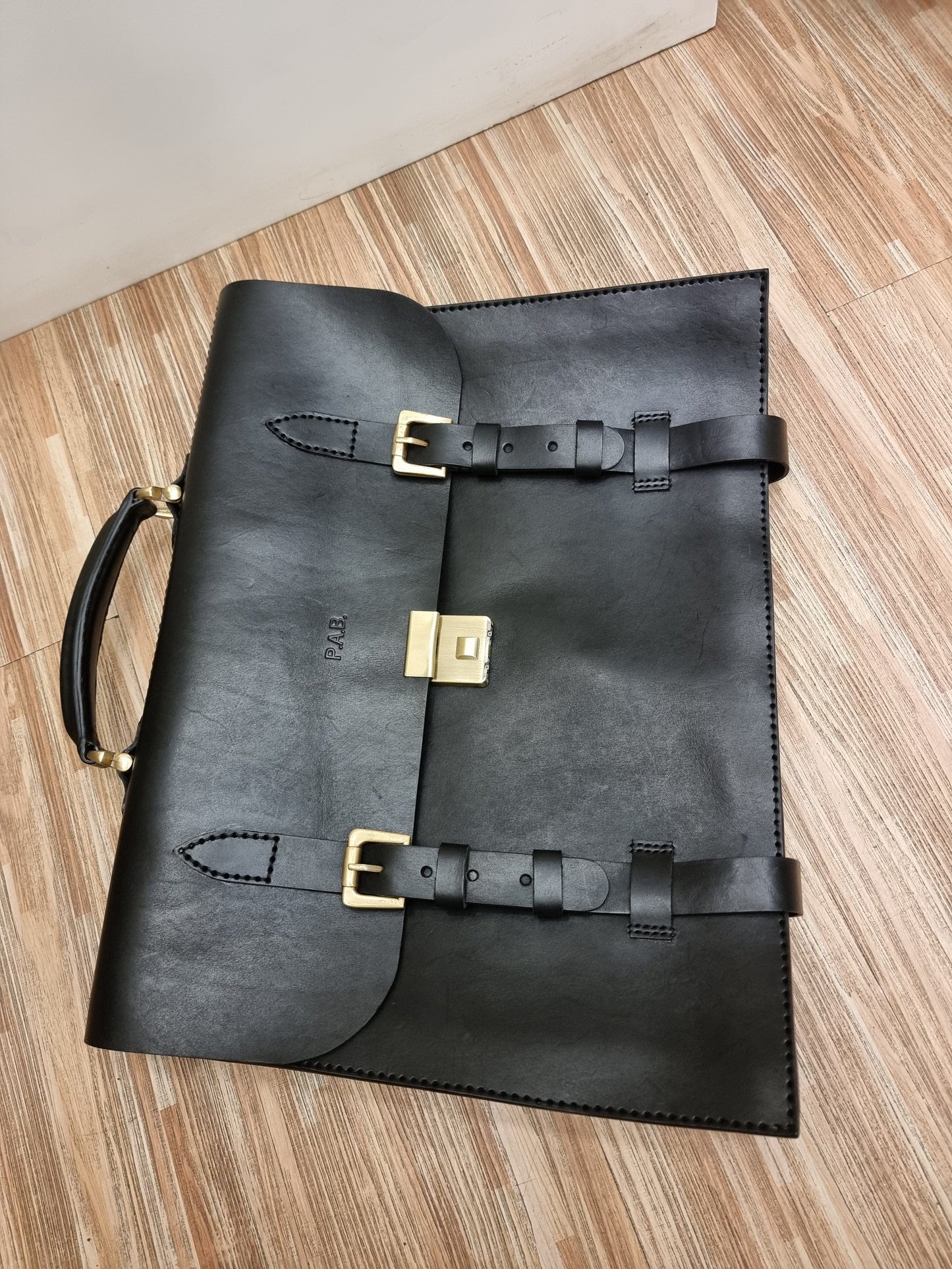 Indianleathercraft Handmade english leather briefcase