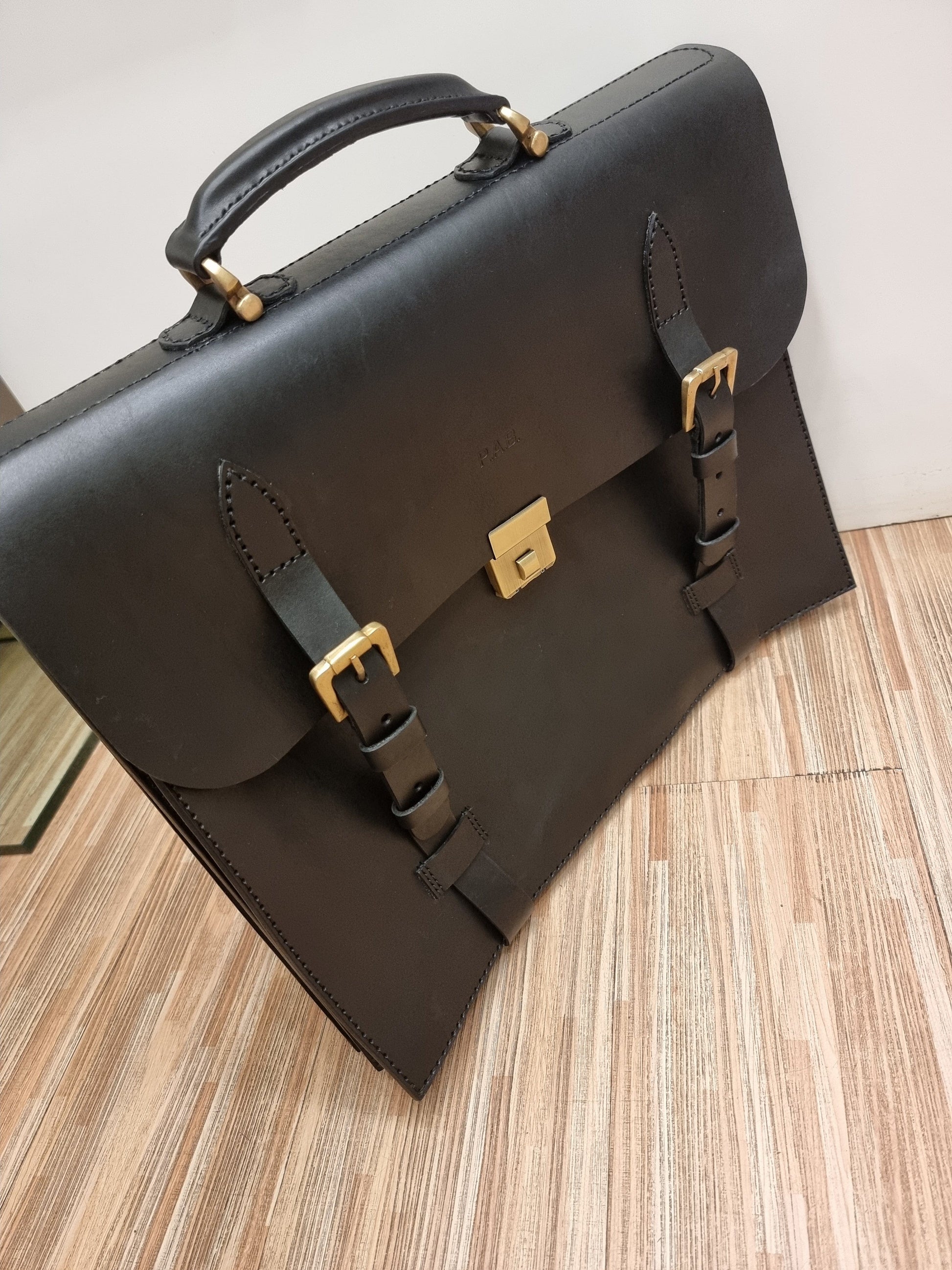 Indianleathercraft Handmade english leather briefcase