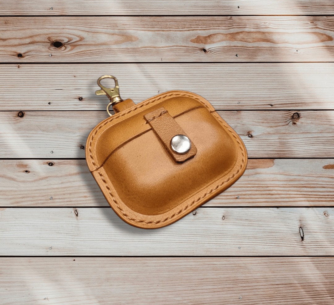 Indianleathercraft Handmade fullgrain leather airpod pro case