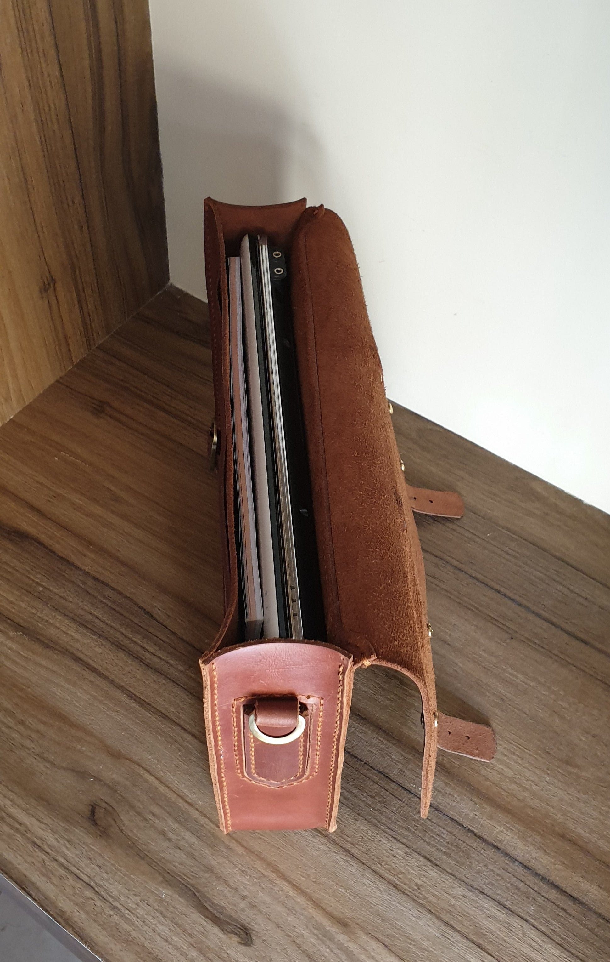 Indianleathercraft Handmade fullgrain leather briefcase