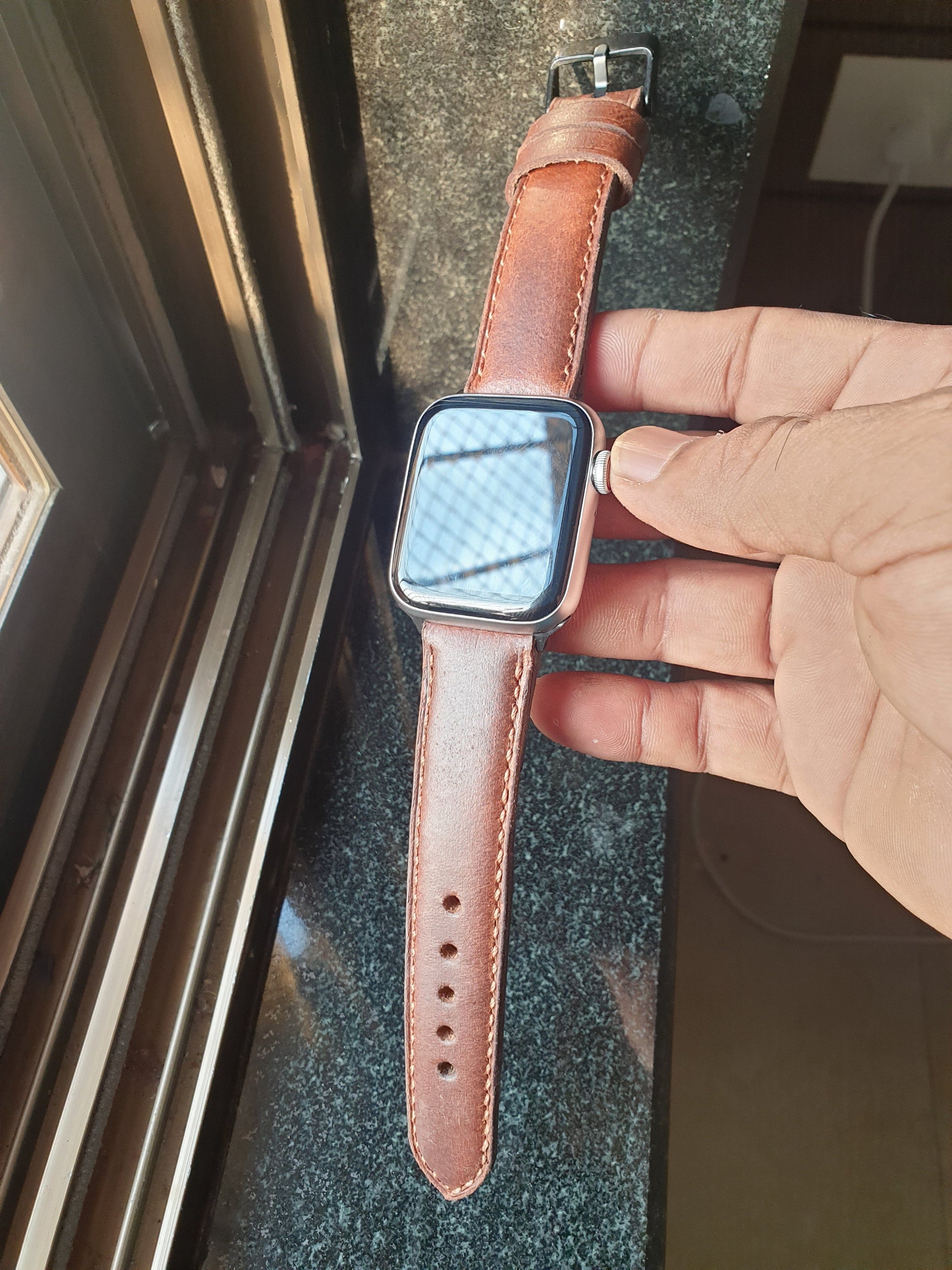 Indianleathercraft Leather strap for apple watch