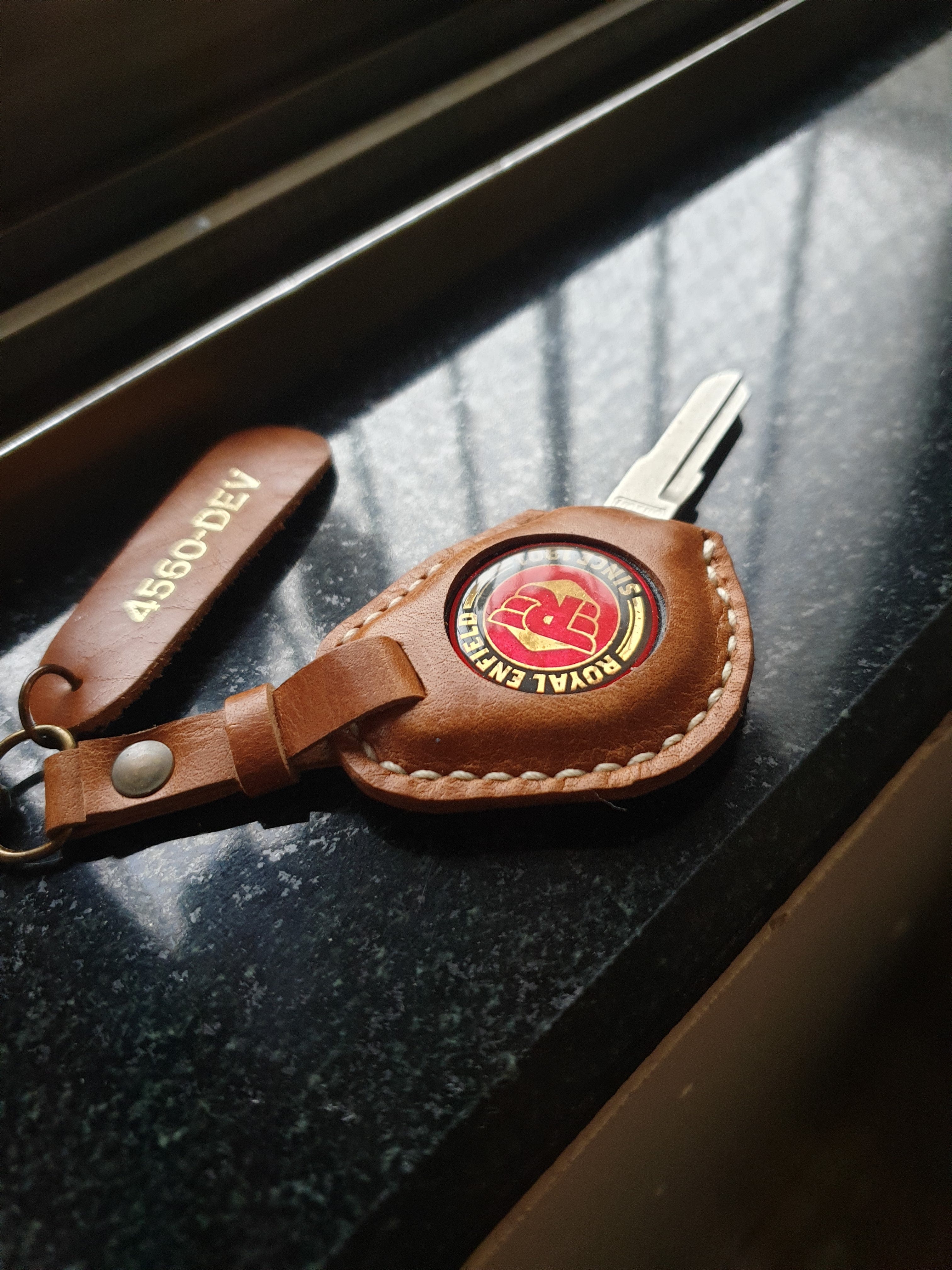 Royal enfield leather key cover on sale