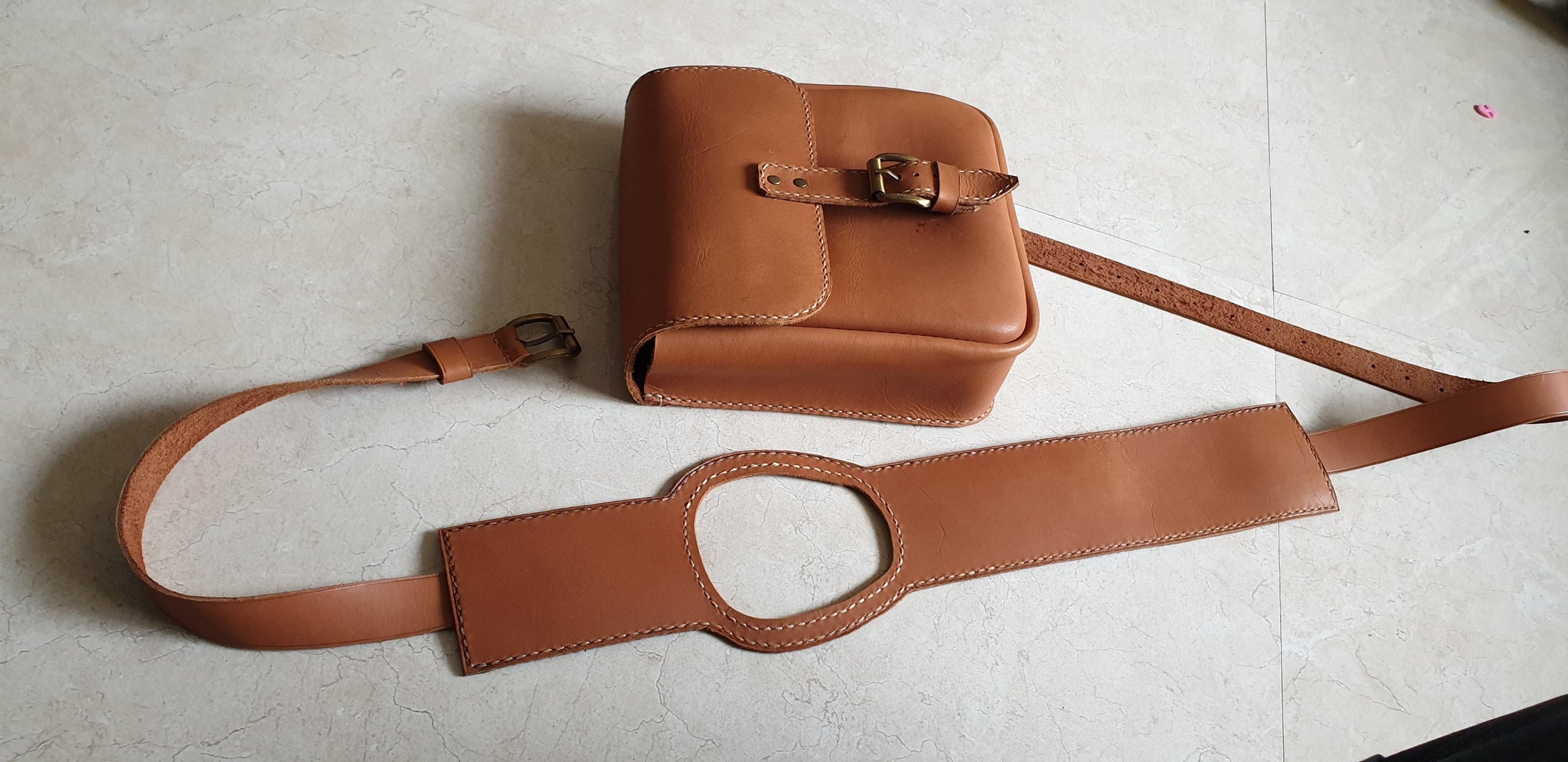 Men's Crossbody Laptop Bag Brown Shoulder Bag Genuine Leather Flapover Side  Bag | eBay