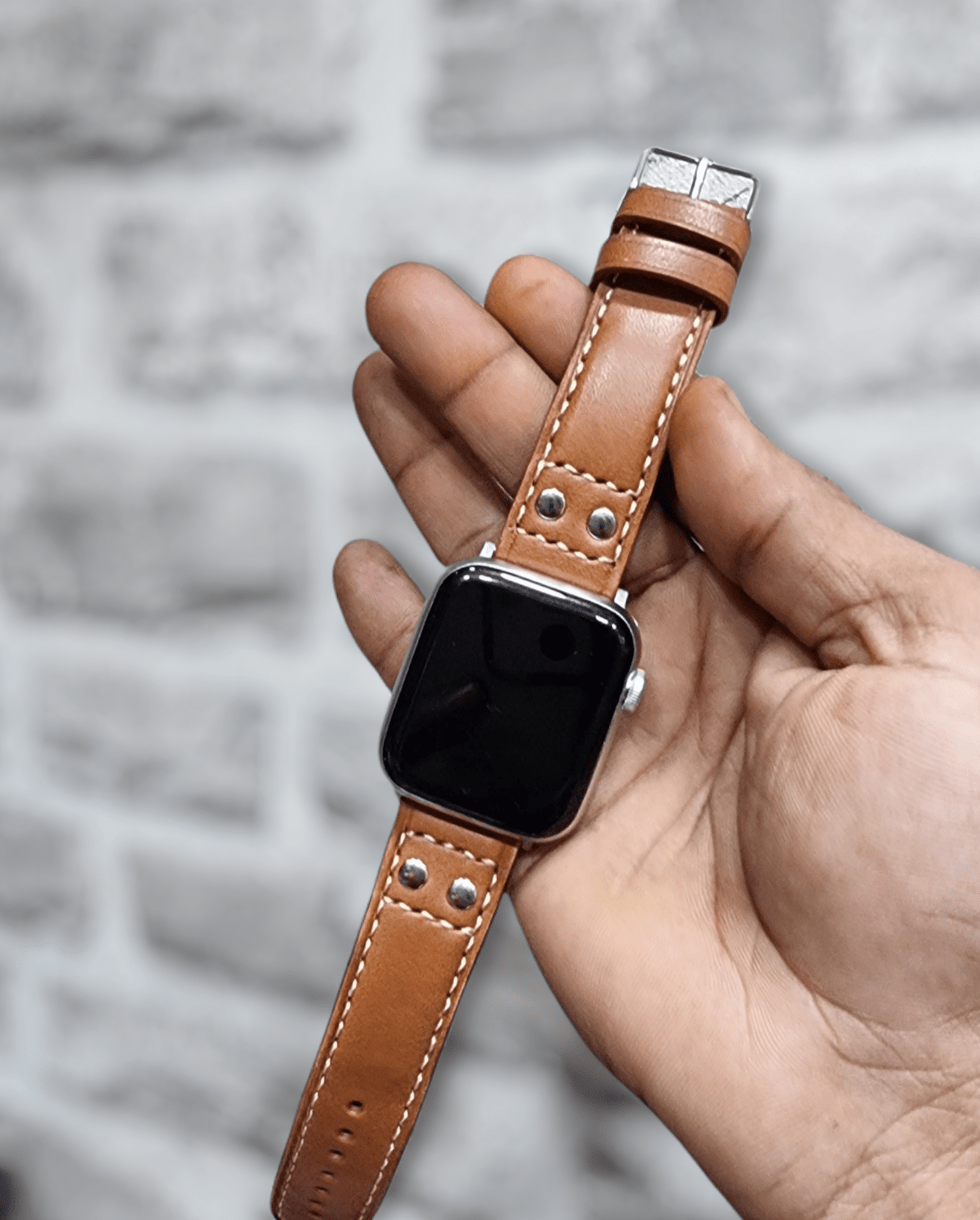 Indianleathercraft Watch Bands Handmade leather apple watch strap