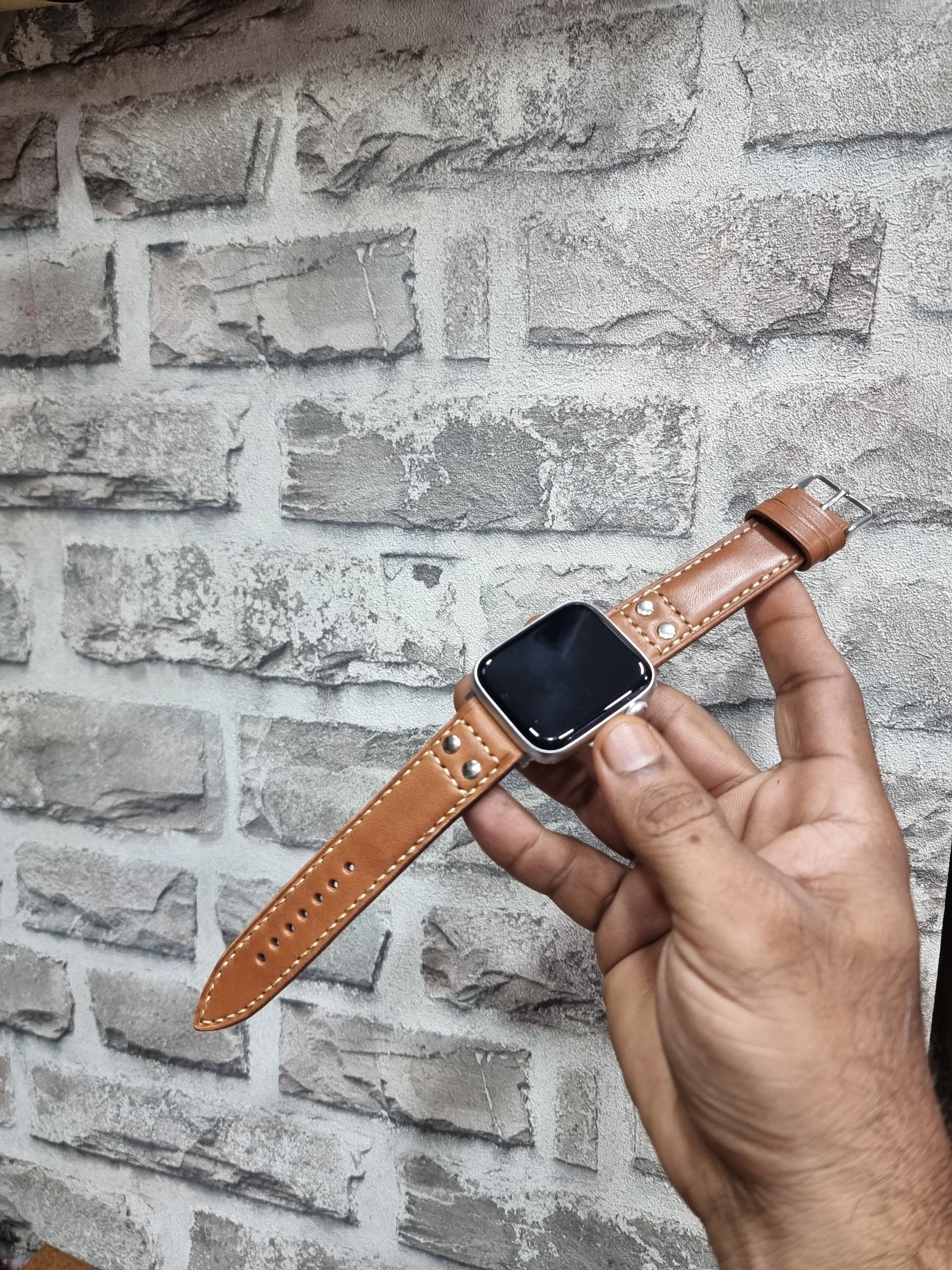 Indianleathercraft Watch Bands Handmade leather apple watch strap