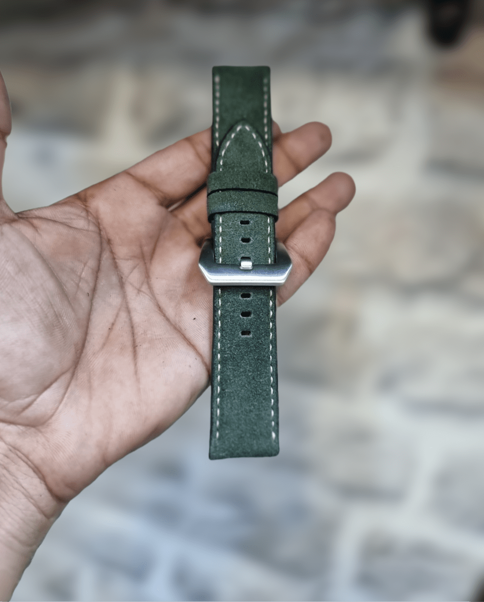 Indianleathercraft Watch Bands Suede leather strap for panerai